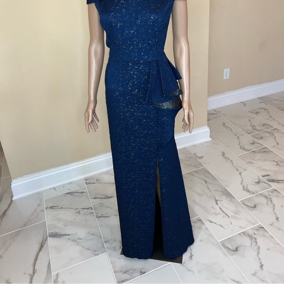 𝅺Adrianna papell off the shoulder jacquard dress - Picture 3 of 10